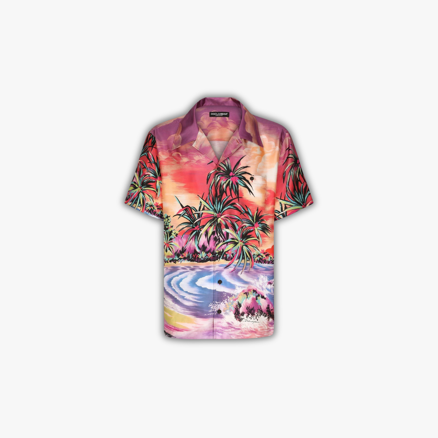 Dolce&Gabbana Tropical Print Silk Shirt