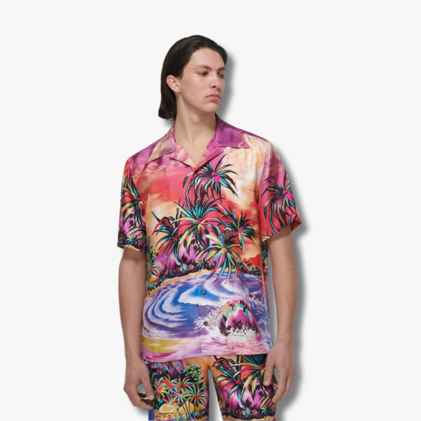 Dolce&Gabbana Tropical Print Silk Shirt